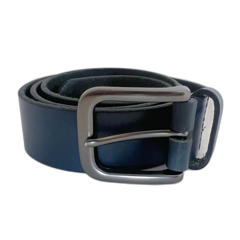 Timberland Men's Black Leather Belt Gunmetal Buckle Casual Belt Size 36